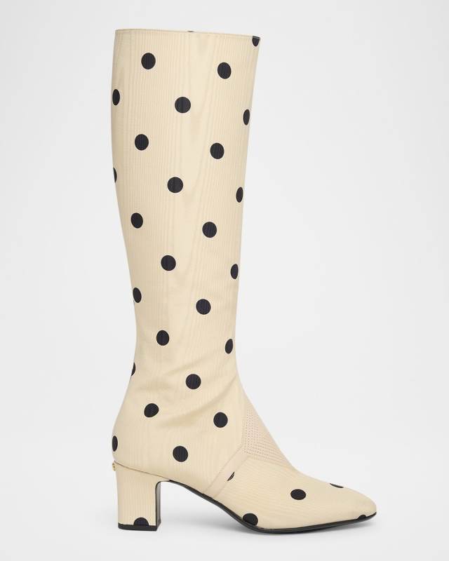 Equivoque Tall Polka Dot Boots